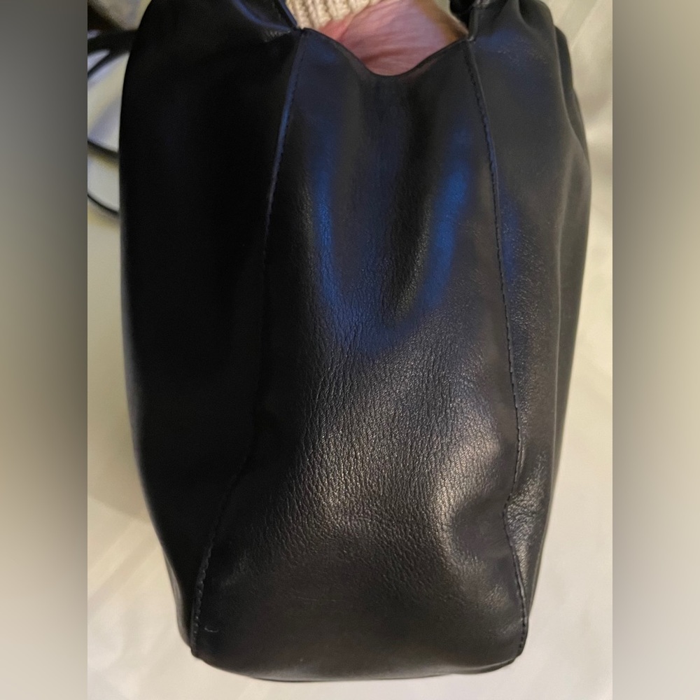 Authentic Chanel Leather Drawstring Shoulder Bag - image 8